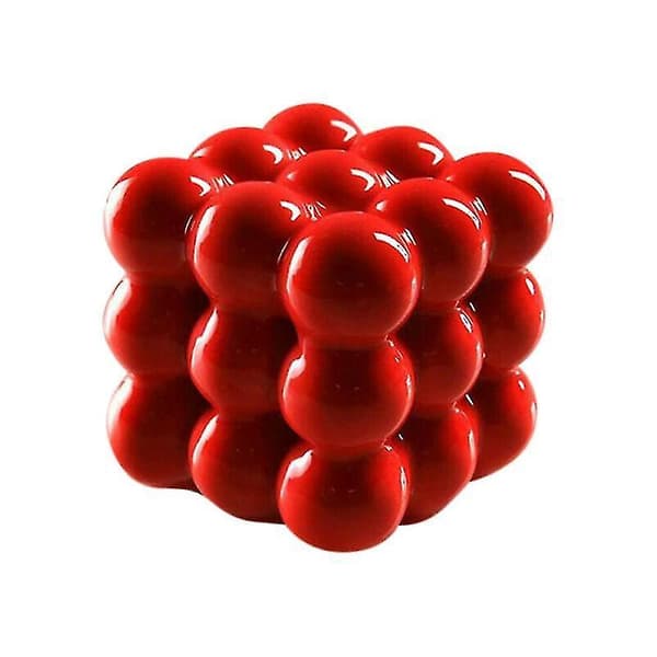 Bageplader til småkager 6 hulrum 3d kube lys gipsform silikone firkantet boble dessertform gør-det-selv