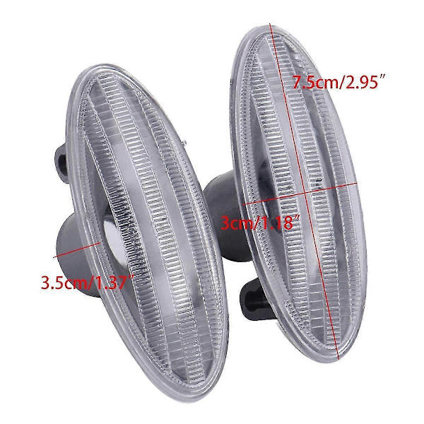 4X Side Marker Lys Blinklys Lampe Indikator for Square Juke Leaf Note Micra March Juke M