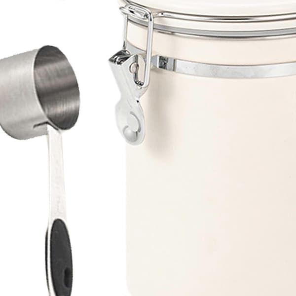 Kaffedåse Gadgets Kaffeopbevaringsbeholder til Te Kager Kaffebønner Sølv 1,2L Optional Beige White 1.8L