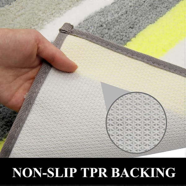 Baderomsløper Teppe Sklisikker Mikrofiber Badematte Teppe Løper for Baderom Absorberende Kjøkkengulvteppe