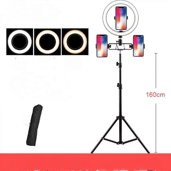 26CM Tre Stativ LED Ring Light stativ Sminke RingLight for Video, Studio, Sminke, Dimbar 3 Lysmoduser, Lett å Bære og Installere