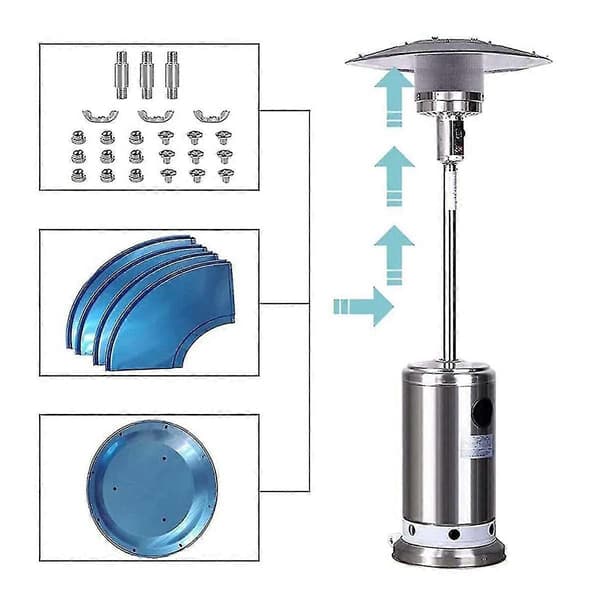 For Patio Heater Shield Replacement Accessories - Toppskjerm Reflektor Aluminium Vintervarmer Skjerm Reflektor
