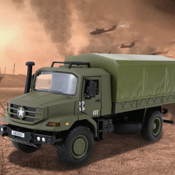 36 Mini Legering RC Militærlastebil Leketøy Pedagogisk Modellbil