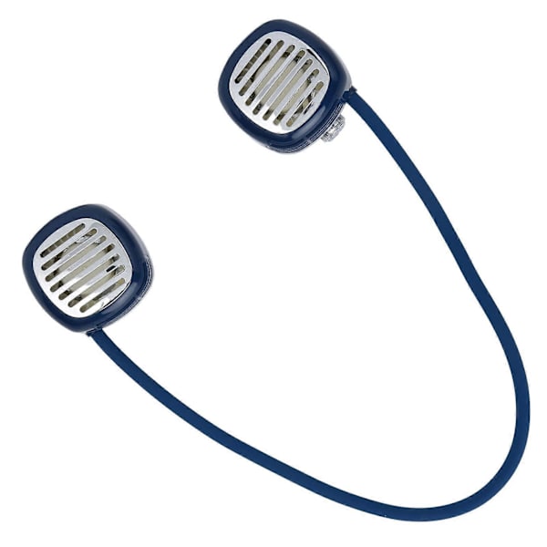 USB-ladattava terätön kaulatuuletin (SININEN)