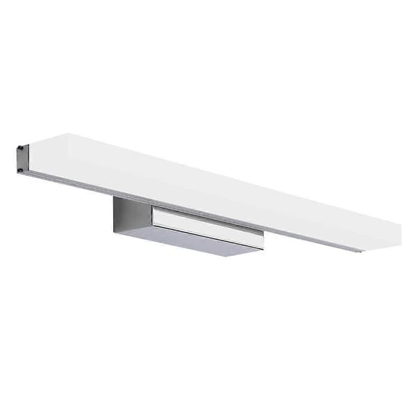 Moderne baderomsspeil front LED-lys vanntett antidugg forfengelighet lys lampe vegglampe med rustfritt stål base (hvit) White