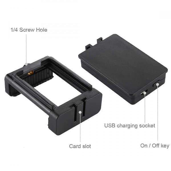 Videolampa Dimbar LED-panel Portabel Telefonfyllningslampa Med Blixtskoadapter Och 1/4