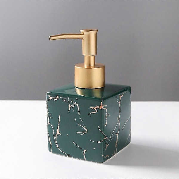 Nestesaippua-annostelijat Marmoroitu keraaminen manuaalinen saippua-annostelija Lotion Shampoo Pullo Aromaterapiapullo Kylpyhuonetarvikkeet S-green