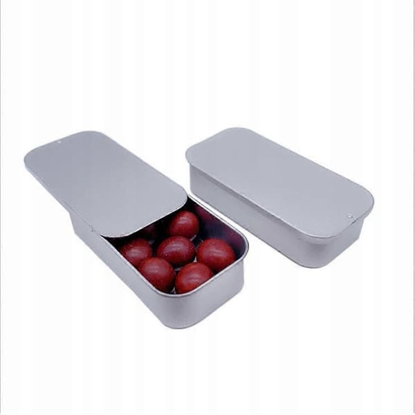 Metall Slide Tomt Etui Skyvelokk Beholdere white