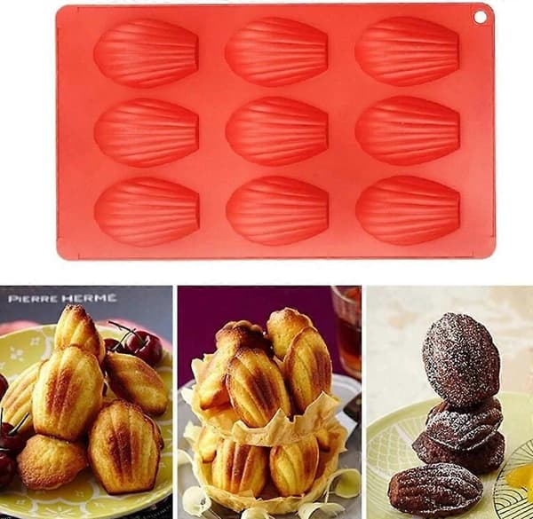 2 Stykker Madeleine Bageform, Silikone Madeleine Bageform, Non-Stick Madeleine Bageform, Silikone Kageform, Bage-/Kiks-/Moussekageform