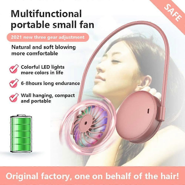 USB-kannettava Hands Free Neck -tuuletin