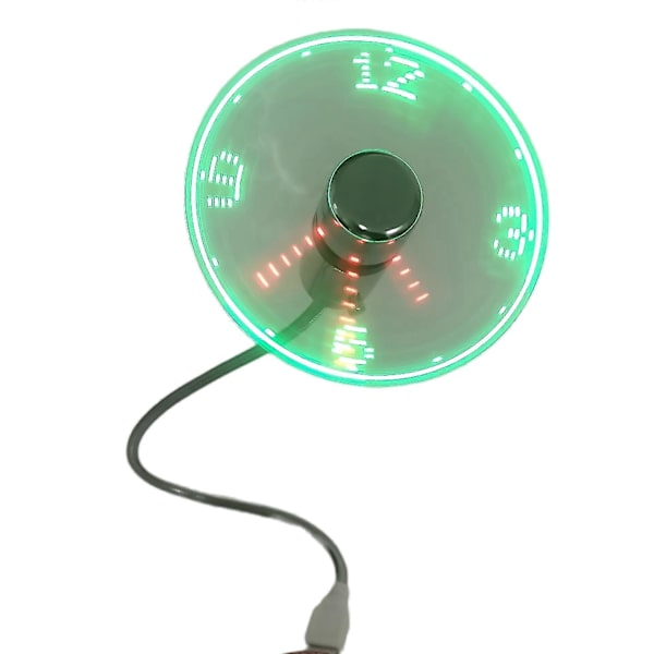 USB-LED-tuuletin, Mini-LED-kellotuuletin joustavalla hanhenkaulalla, USB-virralla toimiva hiljainen kannettavan tietokoneen tuuletin kotitoimistoon