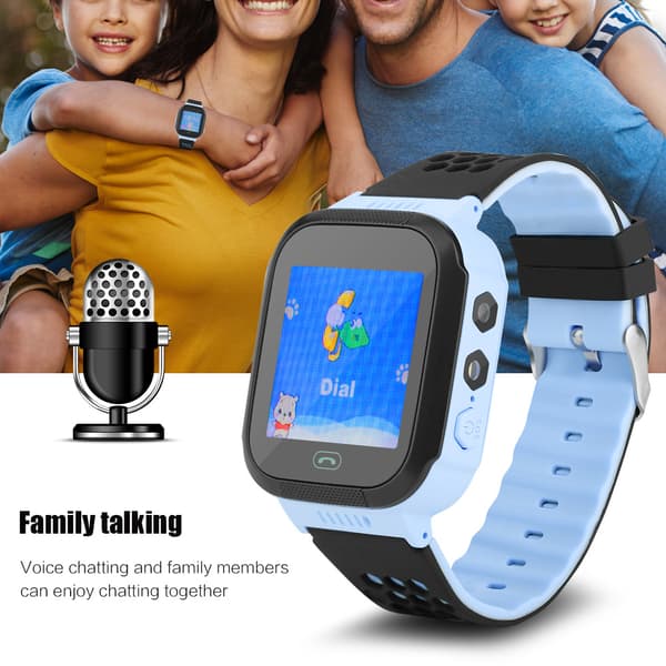 Intelligent Multifunksjonell Smart Samtale Telefon Barn Smart Armbånd Fjernovervåking Blå