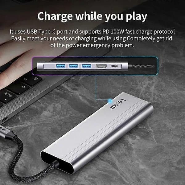 Lexar dockingstation hub usb type c Apple Mac Huawei Multifunktionel 7 i 1 Konverter til Laptop Desktop Docking