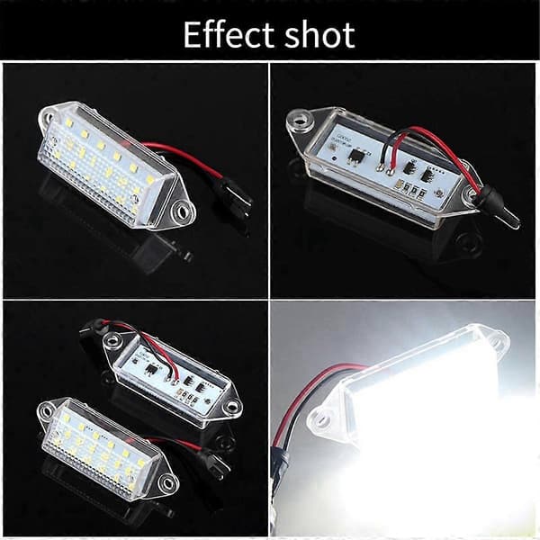 2 st LED Bil Nummerplåtsbelysning Vit för VIII 2004-2008 X 2008-2018