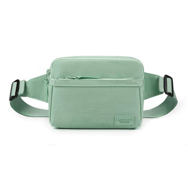 Snygg och praktisk crossbody-väska i nylon, axelväska perfekt för skola, arbete och resor, gammalblå Light Green