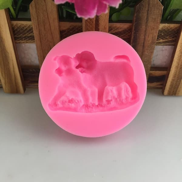 Kageforme Nye Hundeformede Aromatiske Gipsforme Sød Hundeform Kagedekorationsform 2 stk