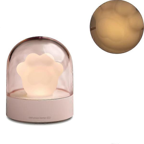 Katt Potelampe Nattlys Katteklo Led Bordlampe Usb Nattlys Gray