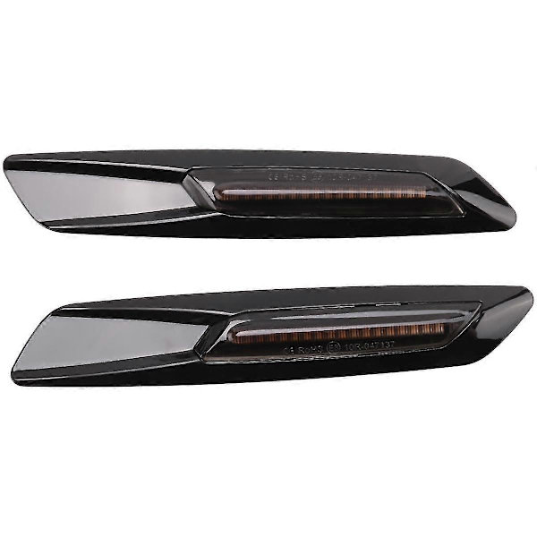 2 stk. Katteblinklys LED Bil Dynamisk Side Markør Blinklys Signal Lampe for- E60 E61 E81 E black