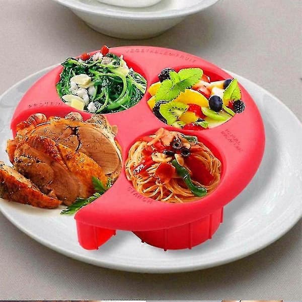 Måltidsmått Portionskontroll/vikthanteringstallrik, 1 styck (förpackning med 1)