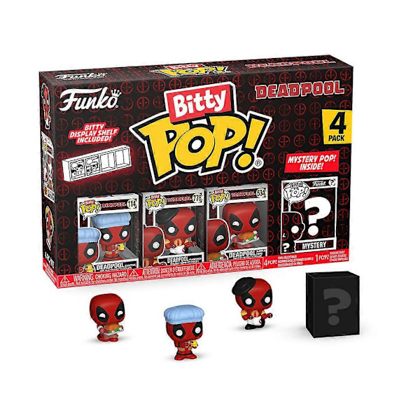 Deadpool (Badrumslek) 4-pack Deadpool Bitty Pop! Vinylfigurer Multicolor One Size
