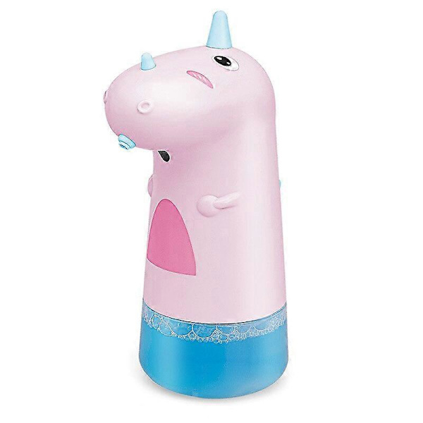 Automaattinen saippua-annostelija kotikäyttöön, söpö sarjakuvahahmo, älykäs sensori, automaattinen saippua-astia lapsille, kylpyhuonetarvikkeet Battery pink