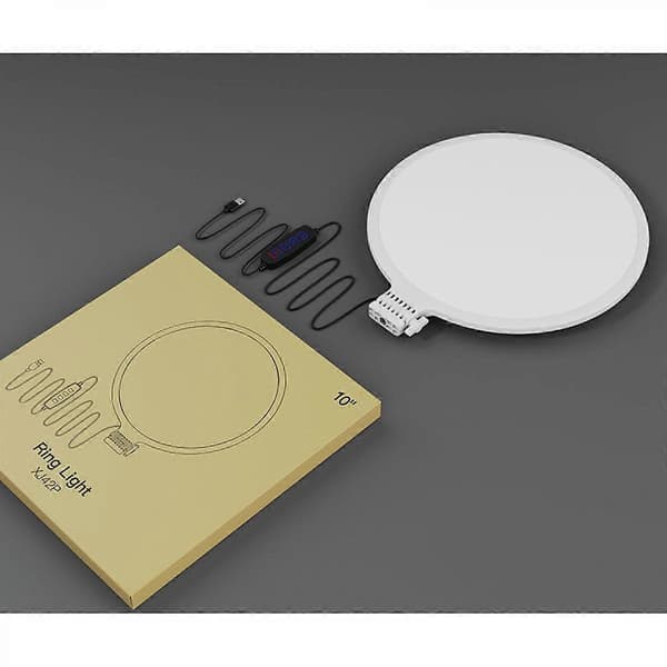 Hvid 10 tommer Desktop Fuld Skærm Live Fill Light LED Ring Light