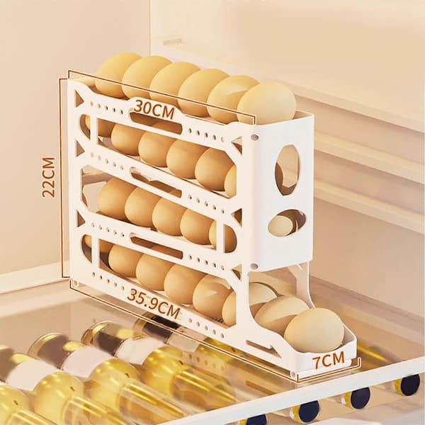 Eggdispenser Plassbesparende Eggoppbevaringsbeholder for spiskammer kjøkkenbenk 4 Layer Optional