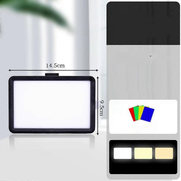 20 cm bærbar plug-in LED-fylllys for direktesending