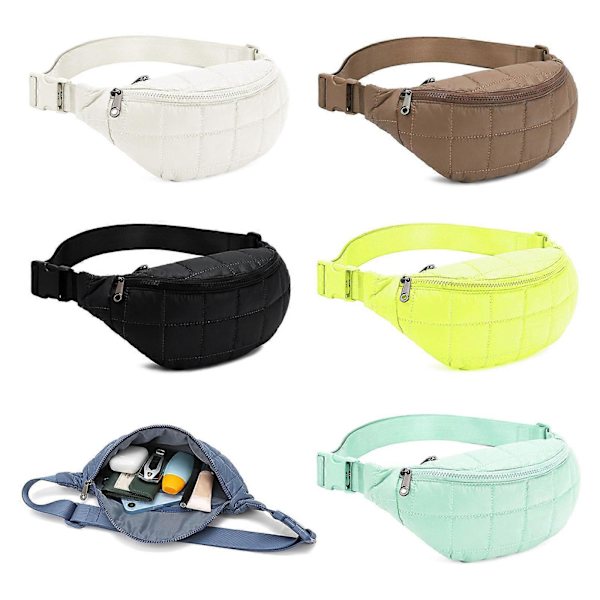 Yksivärinen vyötärölaukku naisille ja miehille, vyölaukku, unisex-vyölaukku säädettävällä hihnalla, pieni crossbody-laukku, rintalaukku caramel colour
