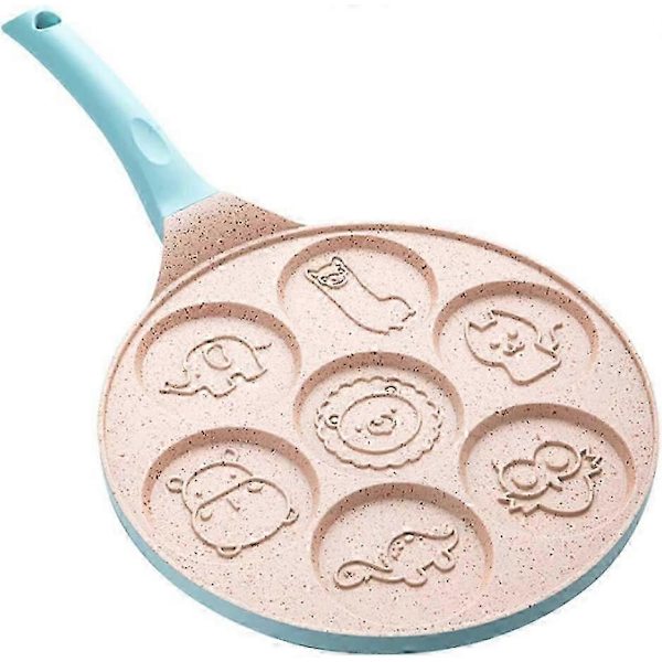 Dyrepandekagepander 7 unikke søde dyreforme Non-stick bagepander (blå)