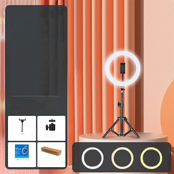 30CM LED Selfie Ring Light Dimbar Ringlampa Foto Video Kamera Lampa Med Stativ