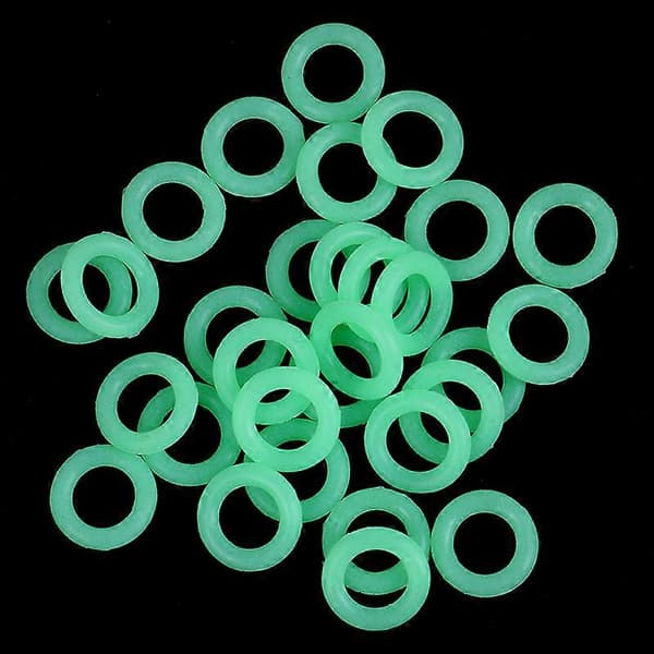 30 stk./pakke Gummispiker Telt Fluorescerende Ring Camping Spiker Nattsyn Lysende Ring Rund Multifunksjonelt Telttilbehør