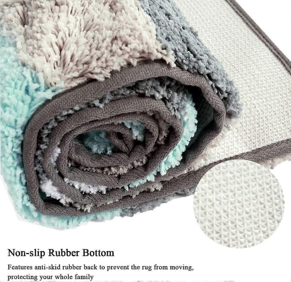 Absorberende skridsikker bademåtte, mikrofiber badeværelsesmåtte (45X65cm)