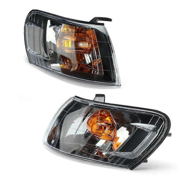 2 stk. Bil Front Hjørne Lampe Lys Linse Sort Til Ae100 E100 Ae101 1993-1997 Blinklys Uden Ledning Har