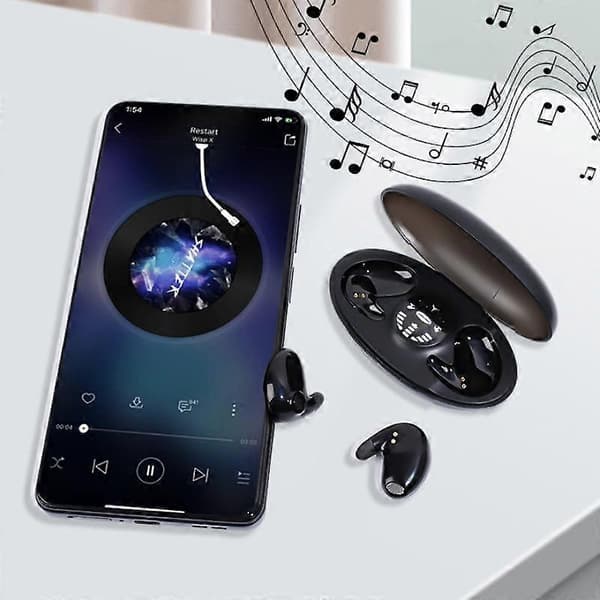 Trådlöst headset Bluetooth 5.3 Dolda öronsnäckor Lättvikt Vattentät Anti-brus Touch Control Hörlurar HG