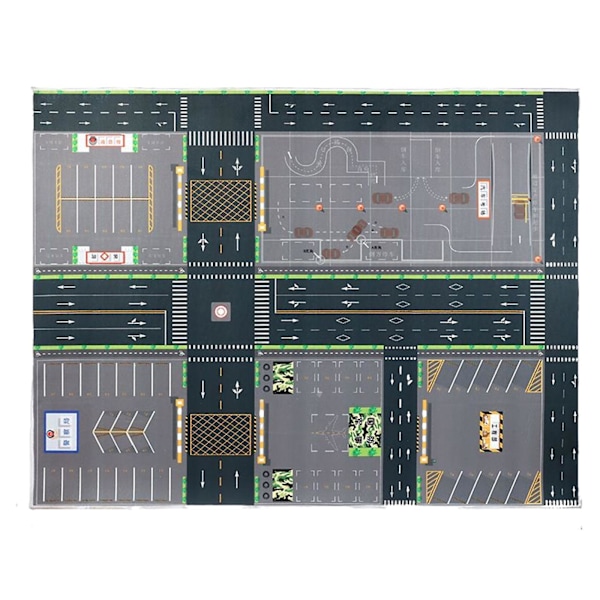 Billeksbana Stad Matta Leksak Parkering 1.3MX1M för Sovrum Barnrum Inredning Stil B