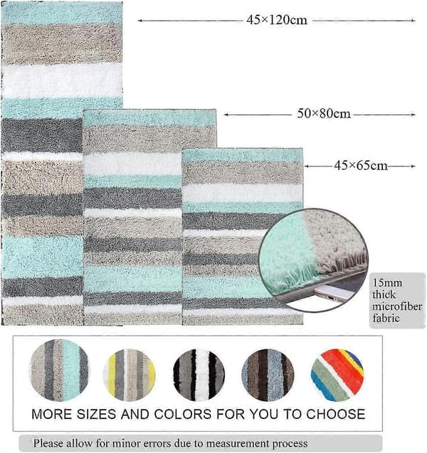 Absorberende Sklisikker Badematte Mikrofiber Baderomsmatte (45X65cm)