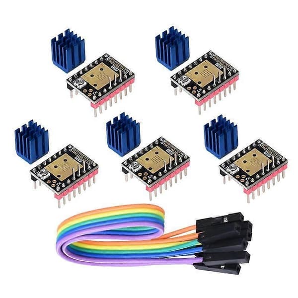 TMC2208 V3.0 Stepper Motor Driver STEP/DIR Läge 3D-skrivardelar för SKR 2/Octopus V1.1/SKR V1.3 Moderkort, 5-pack As shown