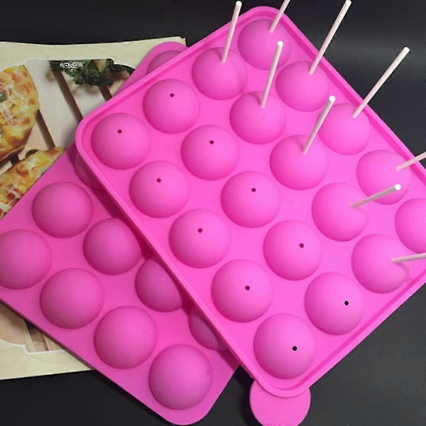 20 hullers silikone cake pop form, rund hul cake pop form, 20 kagepinde, cake pop forme, bageforme, silikone cake pop maker, cake pop form til