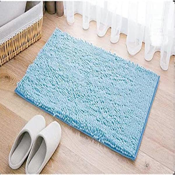 Badrumsmatta - Halkfri matta - Ryamatta - Blå - 60 x 90 cm