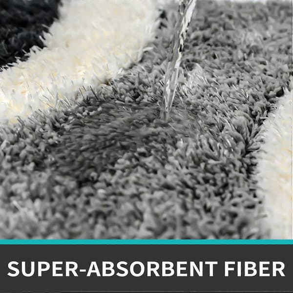 Baderomsmatte, Absorberende Sklisikker Mikrofiber Dusjmatte 50x80cm Maskinvaskbar Baderomsmatte for Badekar