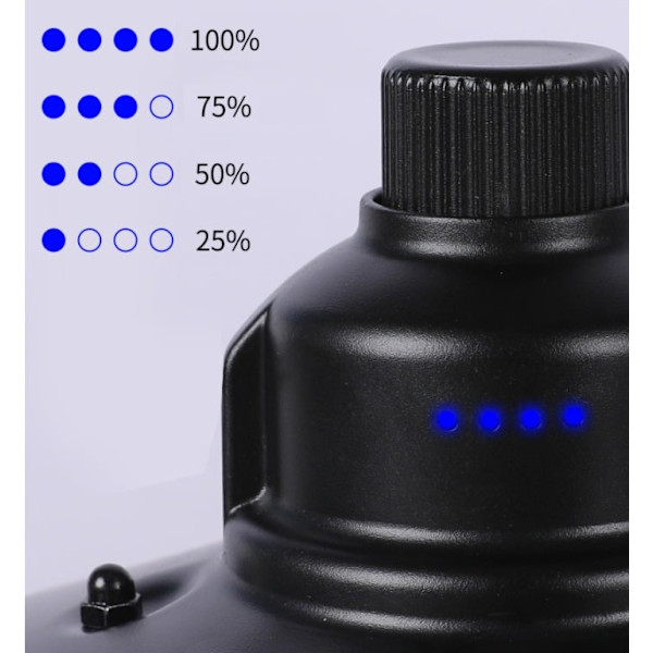 Multifunksjonell bærbar LED-teltlampe for camping (svart)