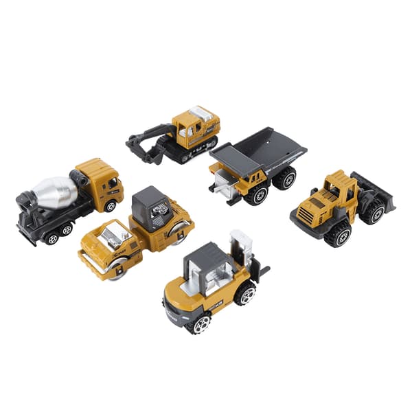 6 st 1 64 Legering Konstruktion Fordon Leksak Mini Bil Set Barn Julklapp