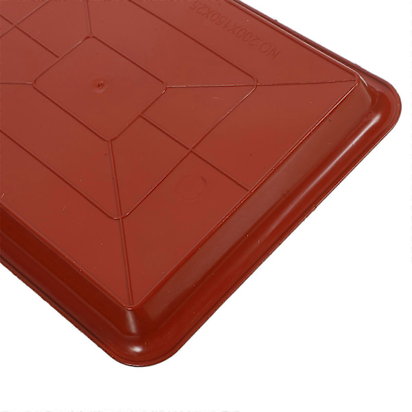 10 st Rektangulär Blomkruka Vattenbricka Rektangulär Växtfat Trädgård Växtkruka Hållare Brickor Dark Red 20.00X15.50X2.50CM