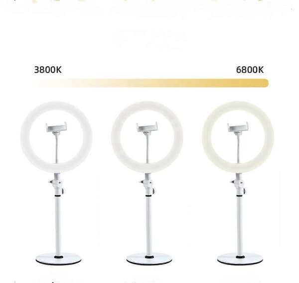 10 tums skrivbords Live Fill Light LED-ringlampa