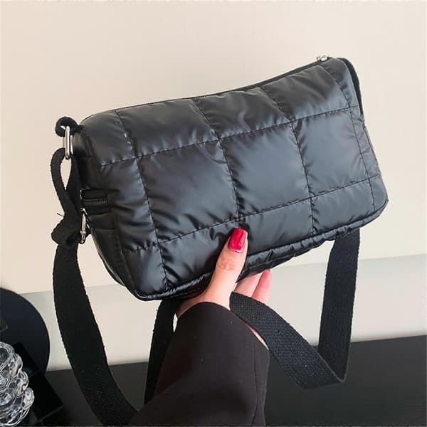 Moderigtig dameskuldertaske Crossbody tasker Satchel Komplementerer ethvert outfit lyseblå Black