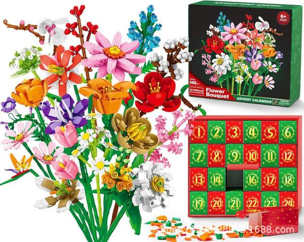 2024 Julekalender med 24 dage Blomst Byggeklodser -FM- Daisy