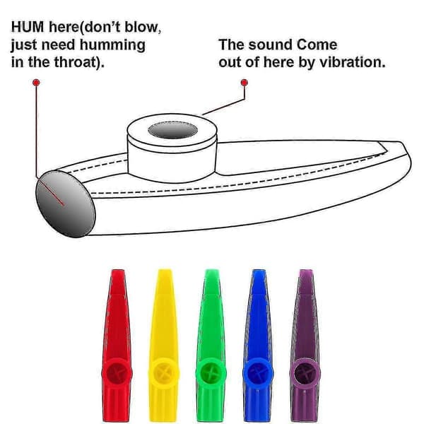 25-pack Plast Kazoo Instrument Med Kazoo Membran