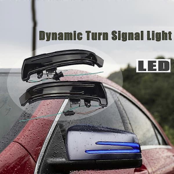 Blå & Dynamisk LED Blinklys Bakspejl Lys Indikator Blinker Til W221 W212 W204 W246