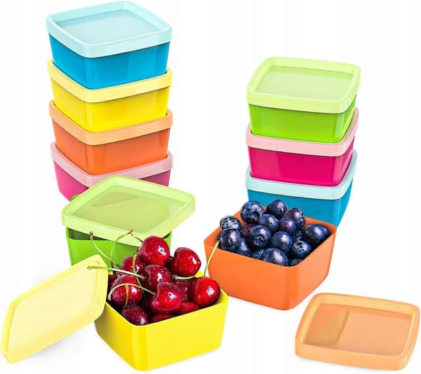 Set med matlådor Matbehållare Lunchlåda 10 st multicolor